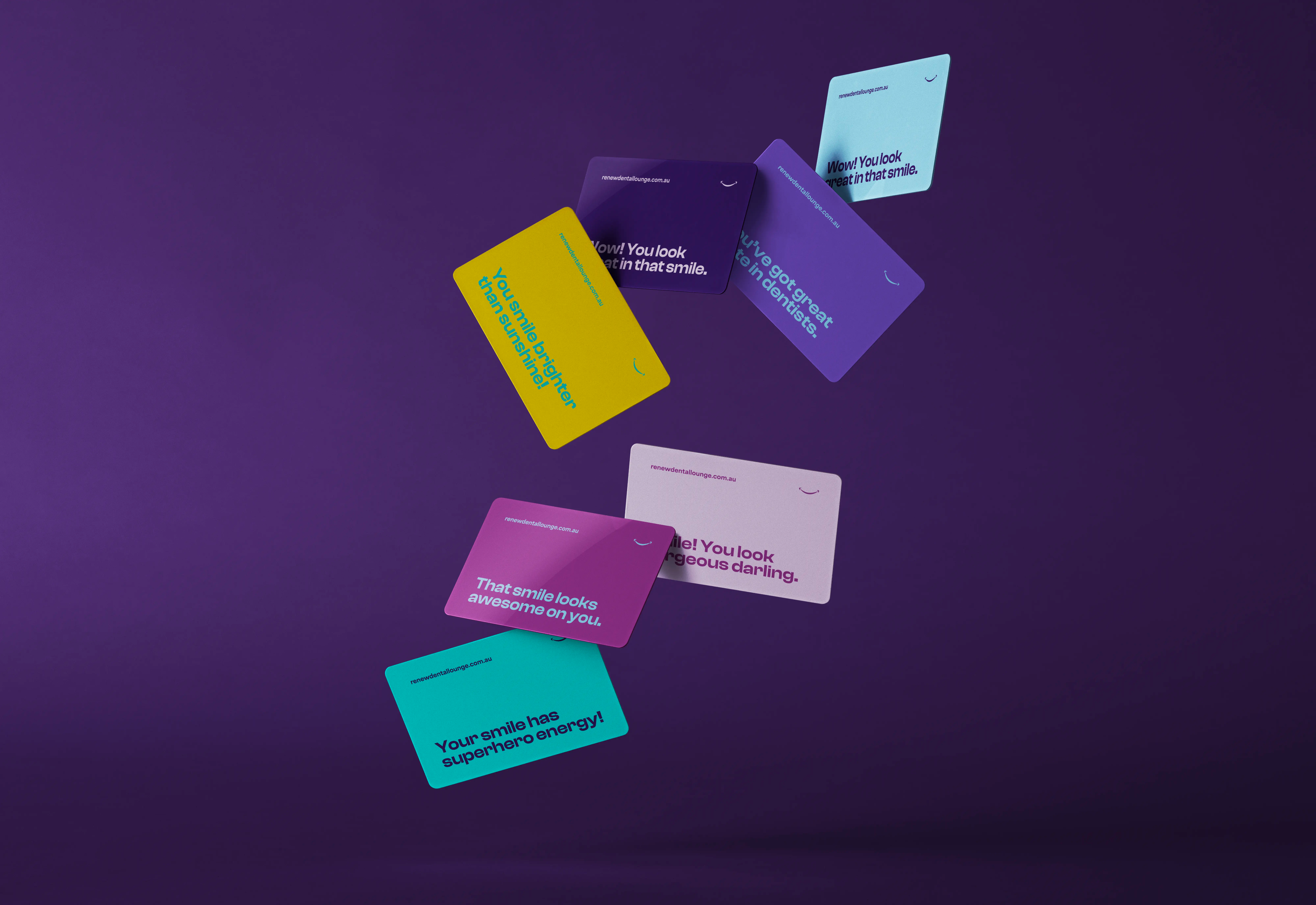 Renew Dental Lounge brand collateral mockups